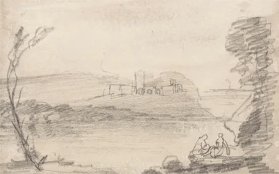 Ruïne op een Meer, in de Stijl van Richard Wilson