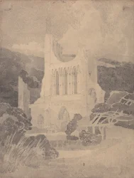 Westelijke voorkant van Byland Abbey, Yorkshire