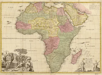 Afrika - gecorrigeerd op basis van de waarnemingen van de Royal Society in Londen en Parijs. LOC 2005625330