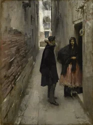 Een straat in Venetië