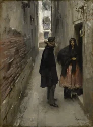 Een straat in Venetië, ca. 1880-82