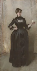 Dame met de roos (Charlotte Louise Burckhardt), 1882