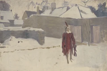 Mannetje in de sneeuw, ca. 1893-5