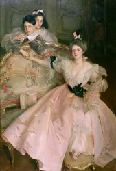 Mevrouw Carl Meyer, later Lady Meyer, en haar twee Kinderen