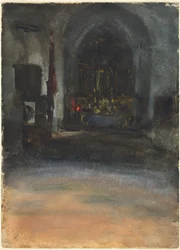 Interieur van een Spaanse Kerk