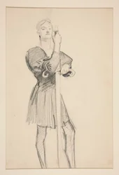 Staande figuur met een speer