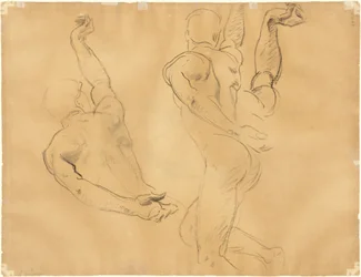 Studies van mannelijke naakten [verso], 1918-1919