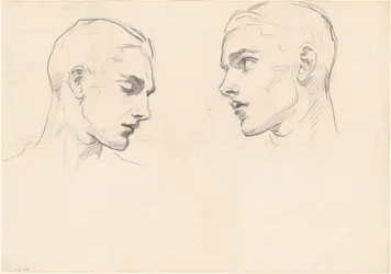 Studies van een mannenhoofd, ca. 1875