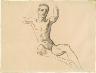 Studie voor figuur boven 