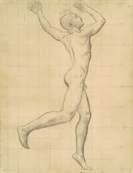Studie van Apollo voor Apollo en Daphne, ca. 1918