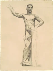 Studie van Apollo voor Apollo en de Muzen