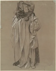 Studie van Ezechiël voor Fries van Profeten, 1890-1892