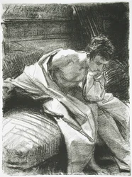 Studie van een Zittende Jonge Man, 1895
