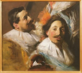 Twee hoofden van het banket van de officieren, 1880