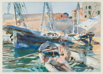 Lossen van gips, ca. 1905