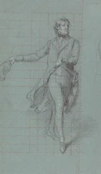 Studie voor Kapitein William George Fairfax voor het Schilderij "De Overwinning van Lord Duncan"