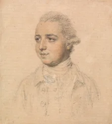 Portret van een jonge man uit het leven genomen, naar links kijkend
