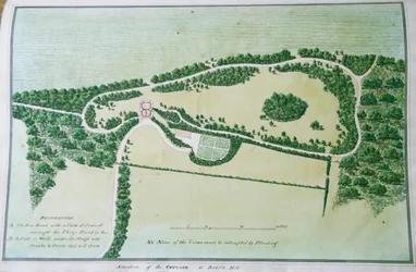 Situatie van het huisje op Boarn Hill