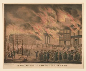 De grote brand van de stad New York, 16 december 1835