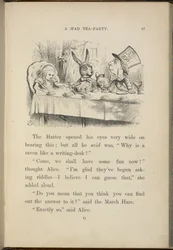 Alice op het theekransje van de Gekke Hoedenmaker