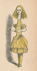Alice met een lange nek
