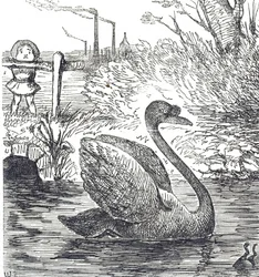 Cartoon over de vervuiling van de Theems in Londen