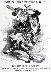 Politieke satire die William Ewart Gladstone afbeeldt
