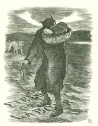 Onkruid zaaien: Angst dat het socialisme zich verspreidde onder de Britse arbeiders. John Tenniel cartoon uit Punch, Londen, 27 februari 1886