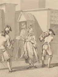 Hogarth Draagt het Zieke Kind van zijn Meester Rond Leicester Fields