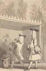 Hogarth Schildert in Vauxhall Gardens in Aanwezigheid van Jonathan Tyers