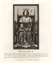 Koning Richard II van Engeland, van een origineel schilderij in het koor van St Peter