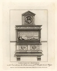 Monument van Lord Darcie in de kerk van St Botolph, Aldgate