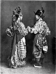 China, 2 acteurs (mannen) ca. 1870