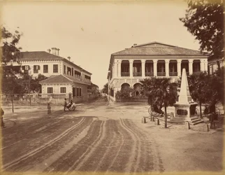 Gebouw van Siemssen and Co. en monument voor het Altijd Zegevierende Leger, Shanghai