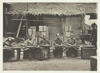 Theeplukken in Canton, ca. 1868