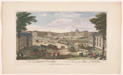 Gezicht op de voorzijde van het Paleis van Versailles