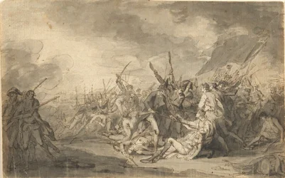 Studie voor De Dood van Generaal Warren bij de Slag om Bunker