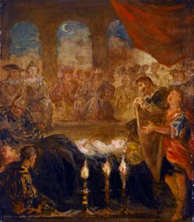 Don Quichot en de jonkvrouw op de baar