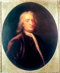 Isaac Newton, Engelse wiskundige, astronoom en natuurkundige, ca. 1725