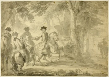 Ruiters in park