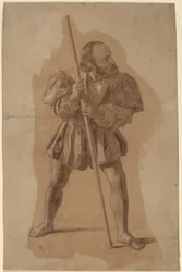 Figurenkostuumstudie voor Columbus Muur, Washington, D.C.