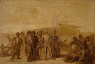 De landing van Columbus, ca. 1840