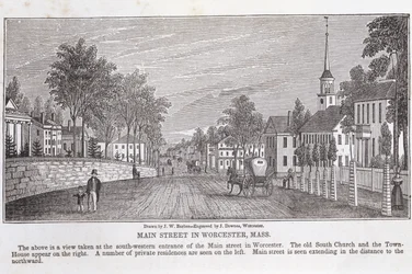 Hoofdstraat in Worcester, uit 
