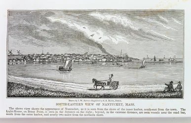 Zuidoostelijk uitzicht op Nantucket, uit 
