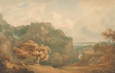 Een uitzicht op Tivoli richting Rome