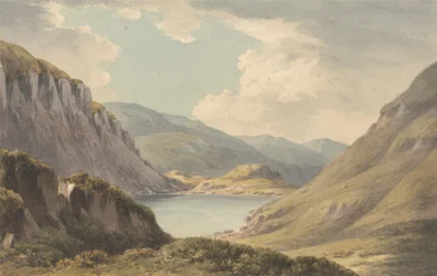 Llyn Geirionedd niet Ver van Trefriew, aan de Rivier Conway, Carnarvonshire