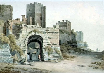Porta Tiburtina (nu Porta di San Lorenzo), Rome, van binnen gezien