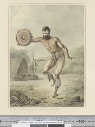 F.36 Een man van de Sandwich Eilanden, dansend, c.1773-84