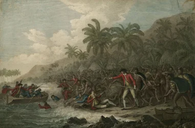 De Dood van Kapitein James Cook op 14 februari 1779, 1785