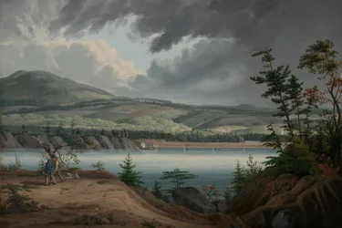 Uitzicht op Cohoes, ca. 1820